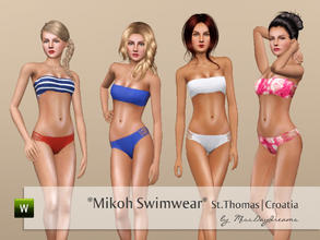 Sims 3 — *Mikoh Swimwear* St.Thomas | Croatia by MissDaydreams — Requested designer bikini