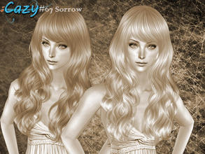 Sims 2 — Sorrow Hairstyle - Mesh by Cazy — Hairstyle for female, all ages.
