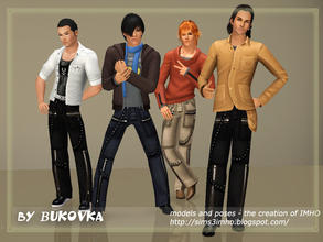 Sims 3 — Pants Zippers Male  A/Y by bukovka — Men's pants with convenient pockets and zipper pulls. Three variants of