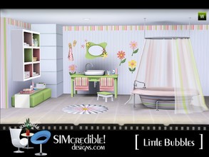 Sims 3 — Little Bubbles by SIMcredible! — A sweet bathroom designed for your sim kids. Works as adult bathroom as well ^^