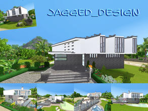 Sims 3 — Jagged_Design by matomibotaki — Modern house with unusual design, but all your sims will need for a comfortable