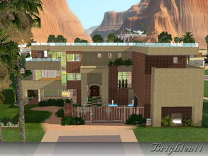 Sims 3 — Demeure Modern by Brighten11 — A 4 BR/5 BA contemporary house built in Lucky Palms. Garden area is started with