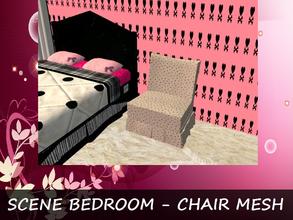 Sims 2 — Scene Bedroom - Living Chair Mesh by staceylynmay2 — Light brown with black polkadots :)