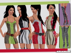 Sims 3 — New Girl Set by miraminkova — Become a new girl with one of these beautiful dresses and a pair of long high