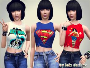 Sims 3 — ~Tied up Comic tank~ by Icia23 — New Tank for your girls!!! Inspired on vintage comics, you can find also a