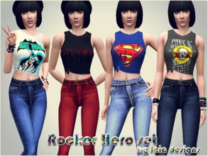 Sims 3 — ~Rocker Hero set~ by Icia23 — Hi there! This time time i create a new set inspired on vintage comics and old