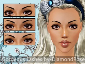 Sims 3 — Gorgeous Lashes by DiamondRose2 — Gorgeous dark lashes for female and male sims ages teen - elder. This eyeliner