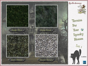 Sims 2 — Terrains for Spooky Houses Set 1 by thesorceress — The first Set of Groundcovers to add a little spookyness to