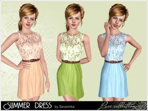 Sims 3 — Lace sammer dress  by Severinka_ — Created by Severinka Short summer lace dress for women from 'Lace