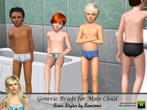Sims 3 — Generic Briefs for Chile Males by simromi — No designer labels here. Just your basic generic briefs for child