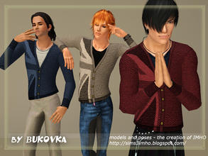 Sims 3 — Top Britain male by bukovka — Soft, knitted jumper for male. Three variants of color. Painting on two channels.