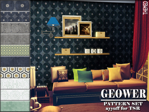 Sims 3 — Geower Patterns by ayyuff — geometric and flowery patterns.