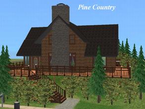 Sims 2 — Pine Country Cabin by millyana — For sale by owner: 2 bedroom, 2 bath log cabin, modern kitchen, cozy living