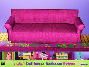 Sims 3 — Laylah's Dollhouse Loveseat by Cashcraft — Over-stuffed loveseat with easy clean fabric. Created for TSR.