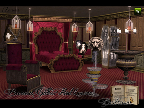 Sims 3 — Baroca Gothic Bedroom by jomsims — Do not forget to the themes of the TSR ,so Halloween.I propose, this time the