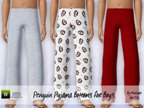 Sims 3 — Penguin Pyjama Bottoms for Boys by minicart — These cute, warm and snuggly Penguin pyjama bottoms are just right