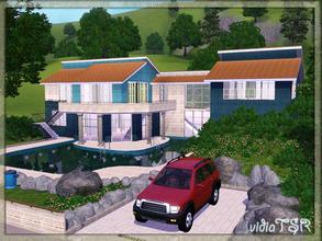 Sims 3 — V | 021 by vidia — First floor: - Livingroom - Kitchen - 2 Bathroom - Bedroom Second Floor: - Dining room - 2