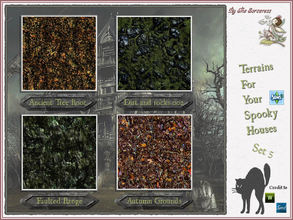 Sims 3 — Terrains for Spooky Houses Set 5 by thesorceress — For now this is the last set of Terrains For Spooky Houses. I