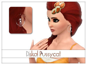 Sims 3 — Diskal Pussycat earrings by Kiolometro — Beautiful earrings made of metal. Earrings in shape of a pussycat.
