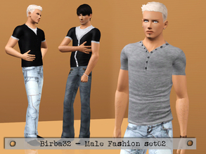 Sims 3 — Male Fashion Set 02 by Birba32 — 3 T-shirts for men who love fashion but are always tied to a traditional