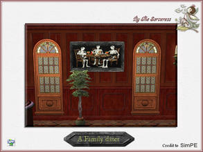 Sims 2 — JJs The Haunting a Family diner by thesorceress — Here is the first set of 8 paintings in total. Creepy