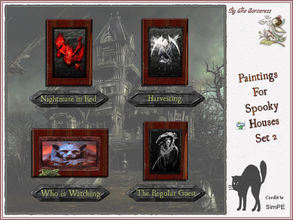 Sims 2 — Paintings for Spooky Houses SET 2 by thesorceress — Here is the second and last set of 8 paintings in total.