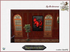 Sims 2 — JJs The Haunting Nightmare in Red by thesorceress — Here is the second and last set of 8 paintings in total.
