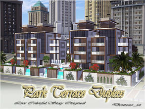 Sims 3 — Park Terrace Residence Duplex by denizzo_ist — Park Terrace Residence Duplex Requires; World Adventures,