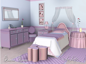 Sims 3 — Princess Dreams Bedroom by Lulu265 — A Romantic bedroom for your Princess.Let her dream of fairies and knights