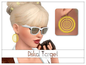 Sims 3 — Diskal Target earrings by Kiolometro — Beautiful earrings made of metal. Earrings in shape of a target.