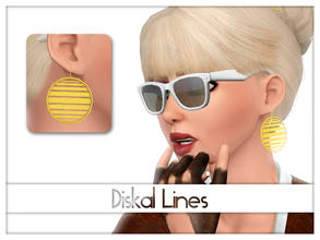 Sims 3 — Diskal Lines earrings by Kiolometro — Beautiful earrings made of metal. Earrings in shape of a lines.