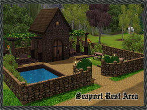 Sims 3 — Seaport Village Rest Area by JCIssette — Need to take a minute from the long day of work or business ventures?