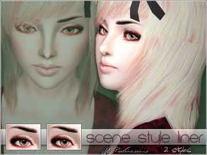 Sims 3 — Scene Style Liner Duo by Pralinesims — New beautiful scene eye make up set for your sims! Your sims will love