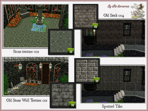 Sims 3 — Stone Patterns for Spooky Houses Set 1 by thesorceress — Of course creepy houses also need patterns/textures to