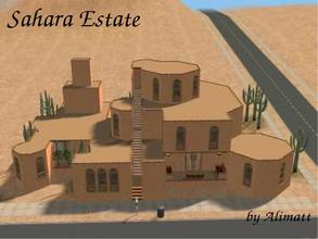 Sims 2 — Sahara Estate by Alimatt — Live like a sultan in this incredible desert mansion! Carefully furnished with warm