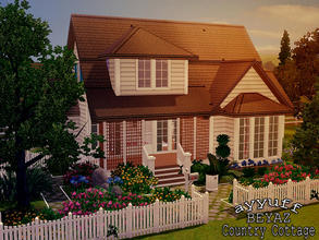 Sims 3 — Beyaz Country Cottage -Furnished- by ayyuff — 20x20 Fully furnished house with 2 bedrooms,2 baths No Expansion