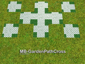 Sims 3 — MB-GardenPathCross by matomibotaki — MB-GardenPathCross, part of the - MB-GardenPathSet - with 2 recolorable