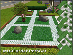 Sims 3 — MB-GardenPathSet by matomibotaki — MB-GardenPathSet, a set of 8 floor tiles to match each other, to give your