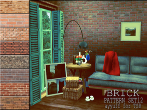 Sims 3 — Brick Pattern Set12 by ayyuff — Brick patterns set12