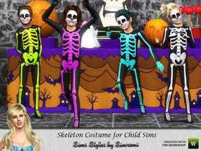 Sims 3 — Skeleton Costume for Child sims by simromi — Are there Skeletons in your closet? You'll want this Skeleton