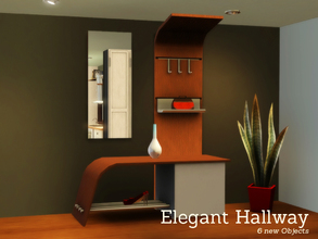 Sims 3 — Elegant Hallway by Angela — Elegant sleek looking Hallway for your sims. This set contains 6 new meshes, 2