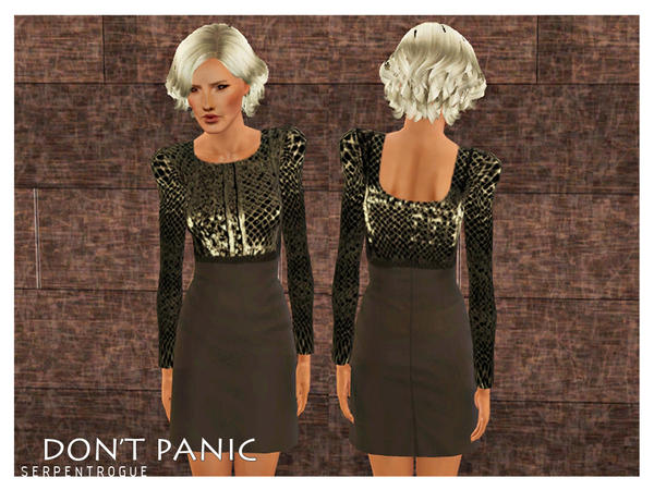 Sims 3 — Don't Panic by Serpentrogue — *3 variations *young adult/adult *3 recolourable area *everyday, formal *tested in