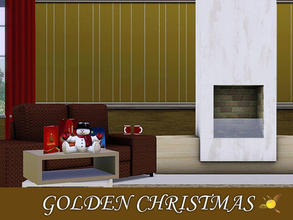 Sims 3 — evi Golden Christmas4 by evi — One of a set of Christmas patterns deco. It is recolorable