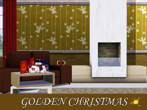 Sims 3 — evi Golden Christmas3 by evi — One of a set of Christmas patterns deco. It is recolorable