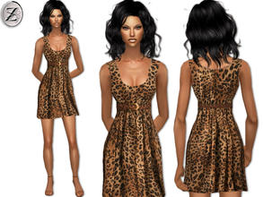 Sims 2 — 2012 Fashion Collection Part 44 by zodapop — Flirty cheetah print dress with braided brown faux leather belt.