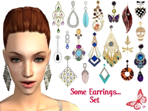 Sims 2 — Some Earrings Set by sinful_aussie — Mixed bunch of colourful earrings.