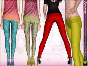 Sims 3 — Casual Pants by Simsimay — Super skinny low waist pants fits perfect on your skin! You can use themed patterns