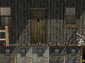 Sims 3 — 3 Horizontal And Vertical Pealing Paint Wood Patterns by thesorceress — This is a Wood pattern set with pealing