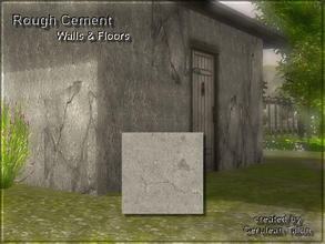Sims 3 — Asylum Cement Floor 4 by Cerulean Talon — Smooth with slight blemishes and has a dull finish. This wall is ready