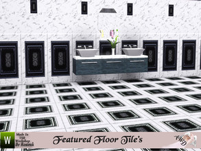 Sims 3 — Elegant Floor Tile by Rosieuk — Patterned Floor Tile Rosieuk@TSR Featured Bathroom wall and floor tiles, which